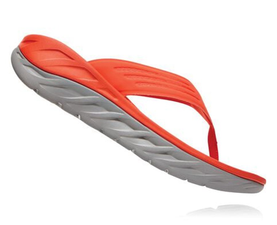Hoka One One Mens Sandals - ORA Recovery Flip - Red - ANQO47892